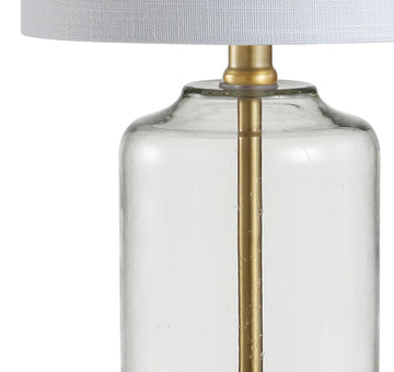 Duncan 20.5" Glass/Metal LED Table Lamp - JONATHAN Y